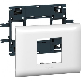 Суппорт LEGRAND Mosaic - для кабель-каналов DLP с шириной крышки 85 мм - 2 модуля, белый Суппорт LEGRAND Mosaic - для кабель-каналов DLP с шириной крышки 85 мм - 2 модуля, белый