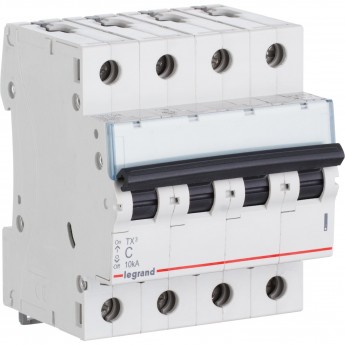 Автоматический выключатель LEGRAND TX³ 6000 6 кА тип C 4П 400 В 32А 4 модуля белый Автоматический выключатель LEGRAND TX³ 6000 6 кА тип C 4П 400 В 32А 4 модуля белый