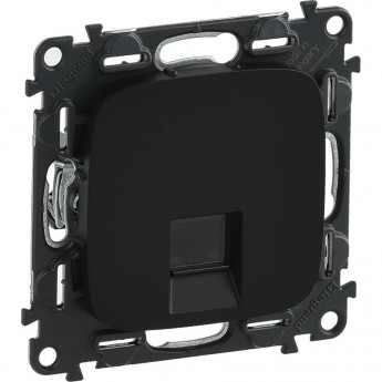 Розетка LEGRAND Valena ALLURE информационная одиночная RJ45 кат.5е UTP с лицевой панелью антрацит Розетка LEGRAND Valena ALLURE информационная одиночная RJ45 кат.5е UTP с лицевой панелью антрацит