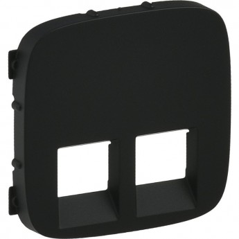 Лицевая панель LEGRAND Valena ALLURE для двойных телефонных/информационных розеток антрацит Лицевая панель LEGRAND Valena ALLURE для двойных телефонных/информационных розеток антрацит