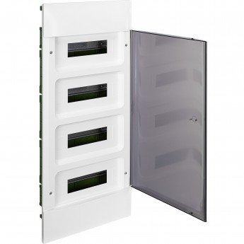 Пластиковый щиток LEGRAND PRACTIBOX S встраиваемый в полые стены 4X12 дымчатая дверь Пластиковый щиток LEGRAND PRACTIBOX S встраиваемый в полые стены 4X12 дымчатая дверь