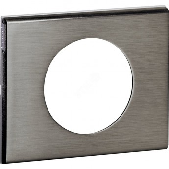 Рамка LEGRAND однопостовая фактурная сталь Рамка LEGRAND однопостовая фактурная сталь